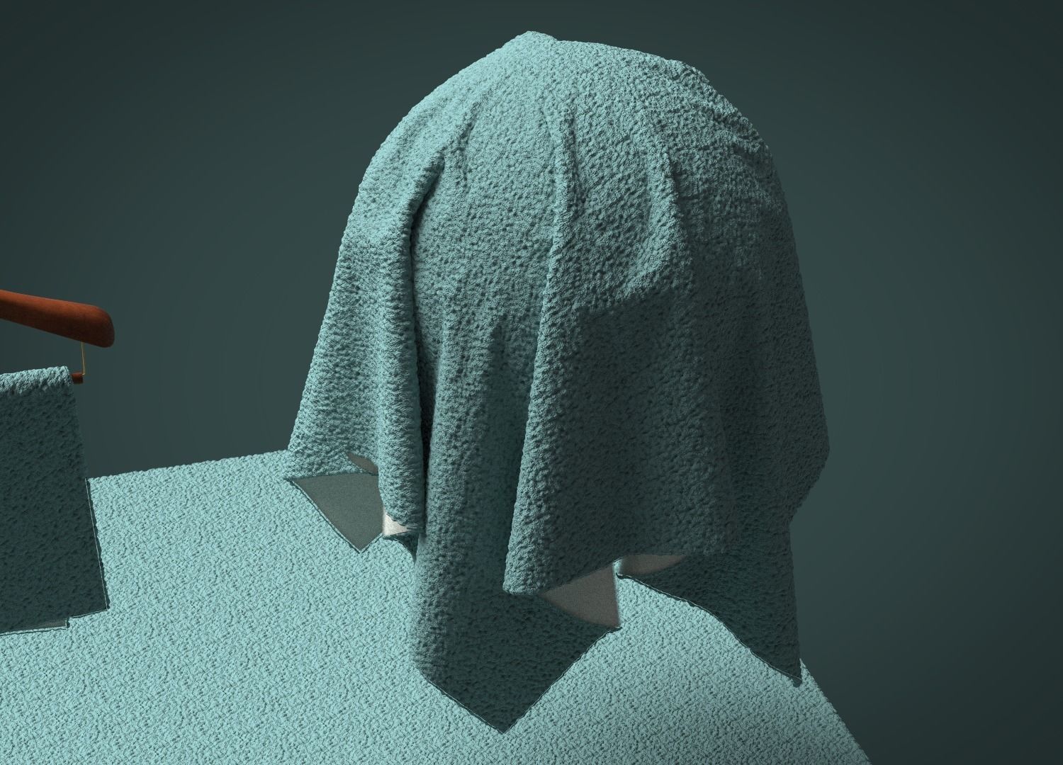 Sherpa Shearling Curly Fleece Poly 3D model_4