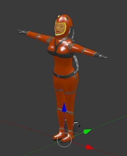 Female Astronaut Free low-poly 3D model