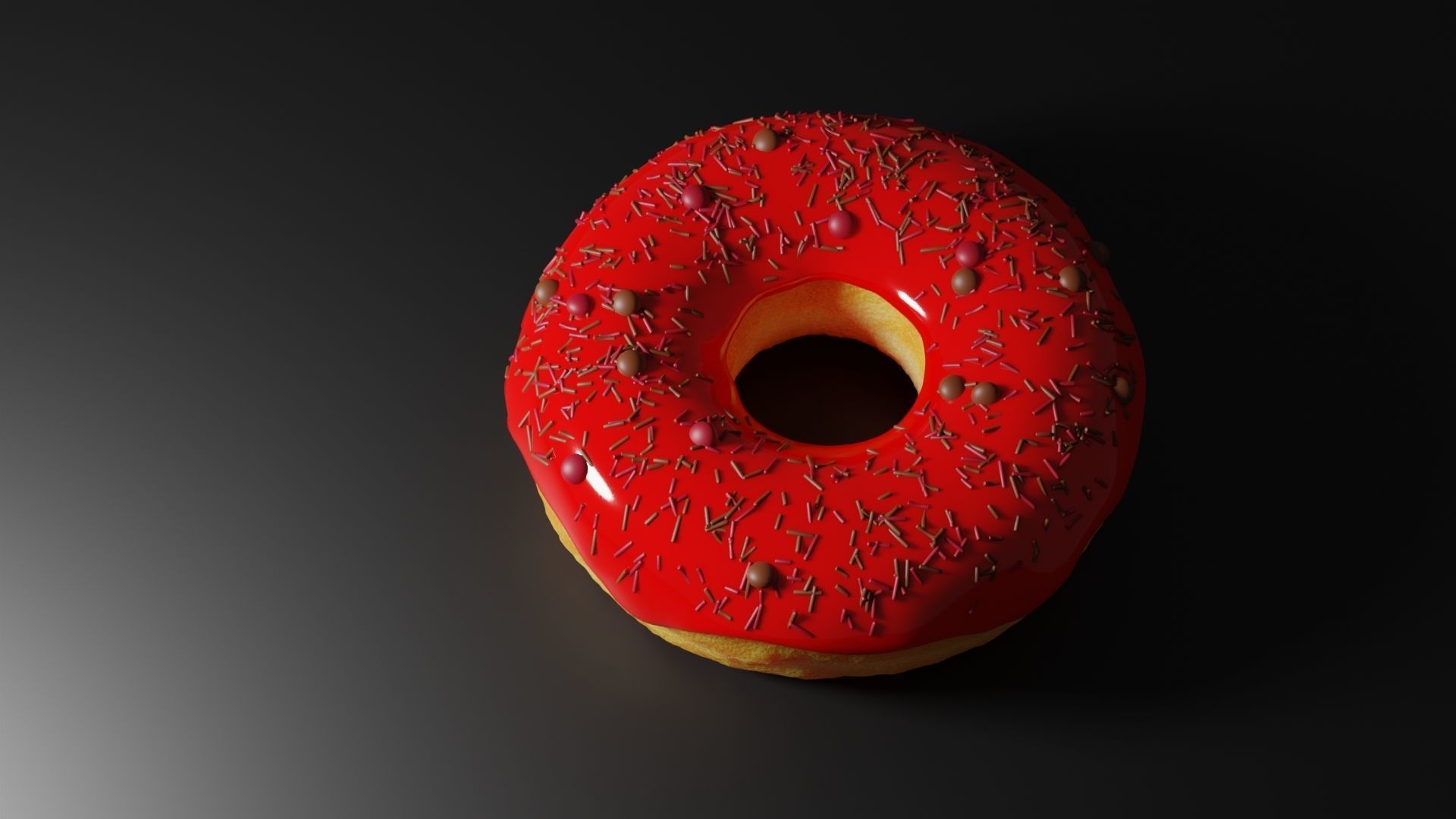 Realistic Donut 3D model_2