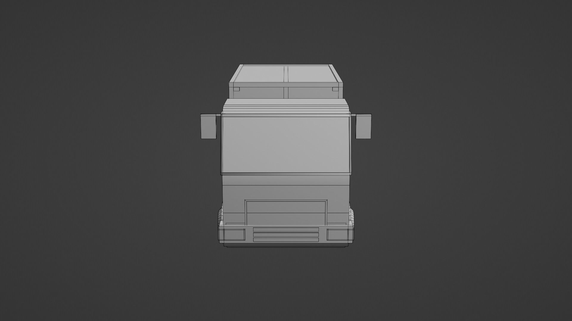 Box Truck Low-poly 3D model_11