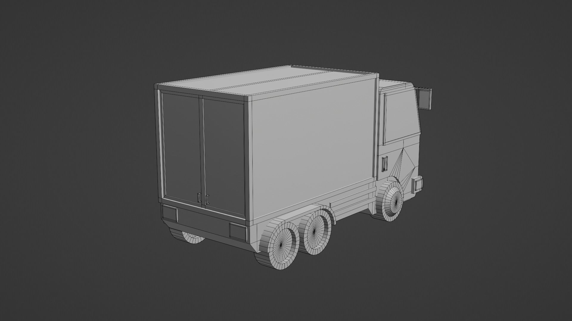 Box Truck Low-poly 3D model_17