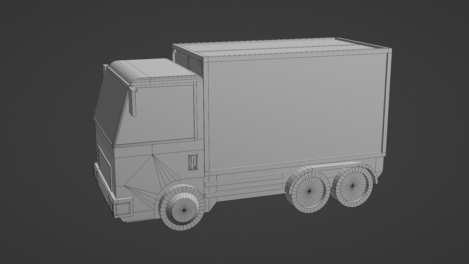 Box Truck Low-poly 3D model_15