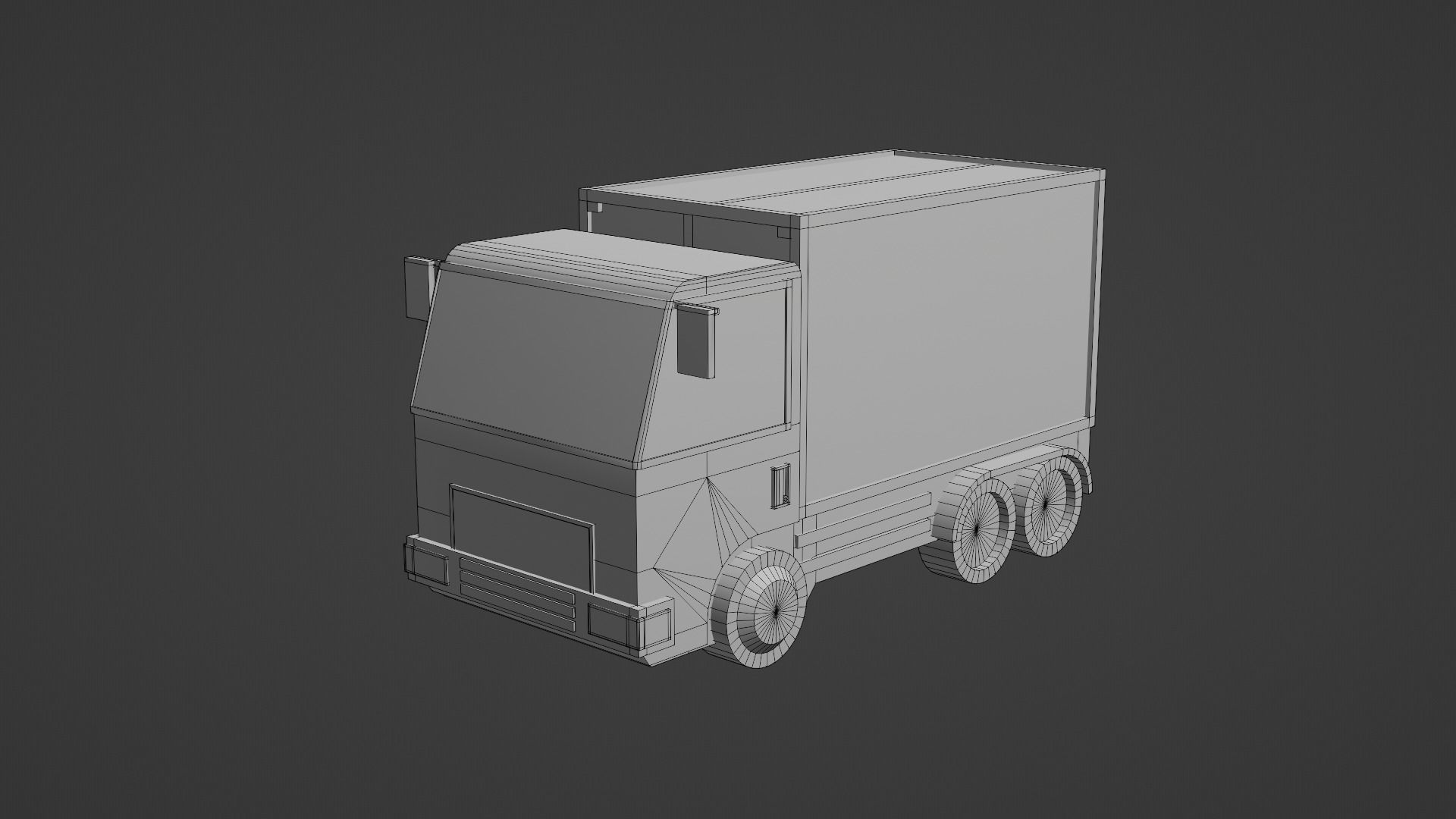 Box Truck Low-poly 3D model_10
