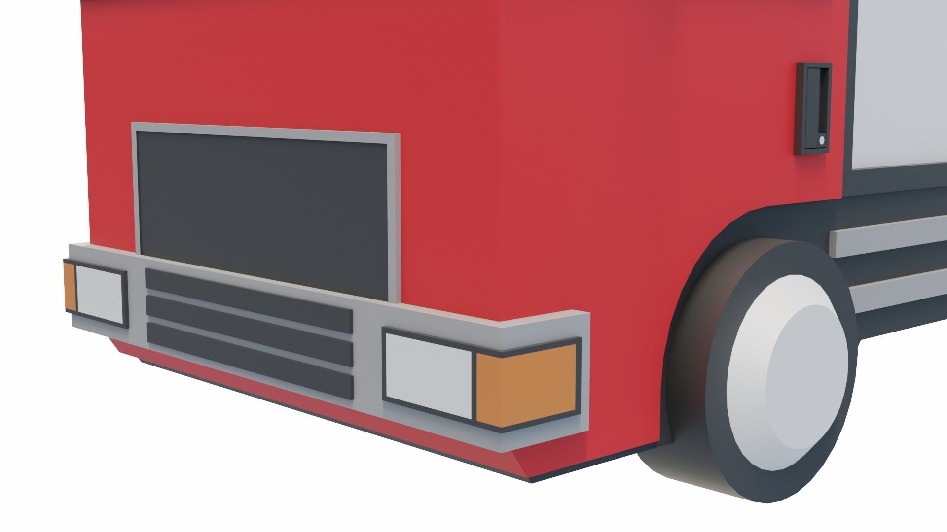 Box Truck Low-poly 3D model_5