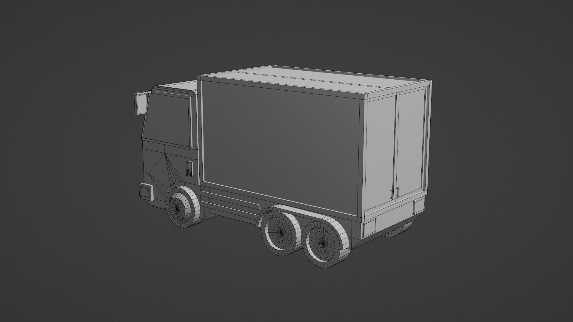 Box Truck Low-poly 3D model_16
