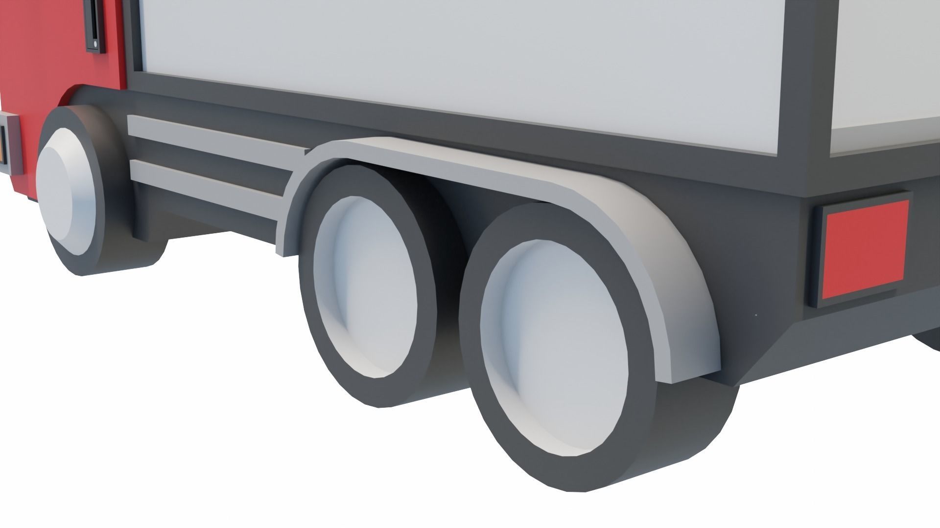 Box Truck Low-poly 3D model_6