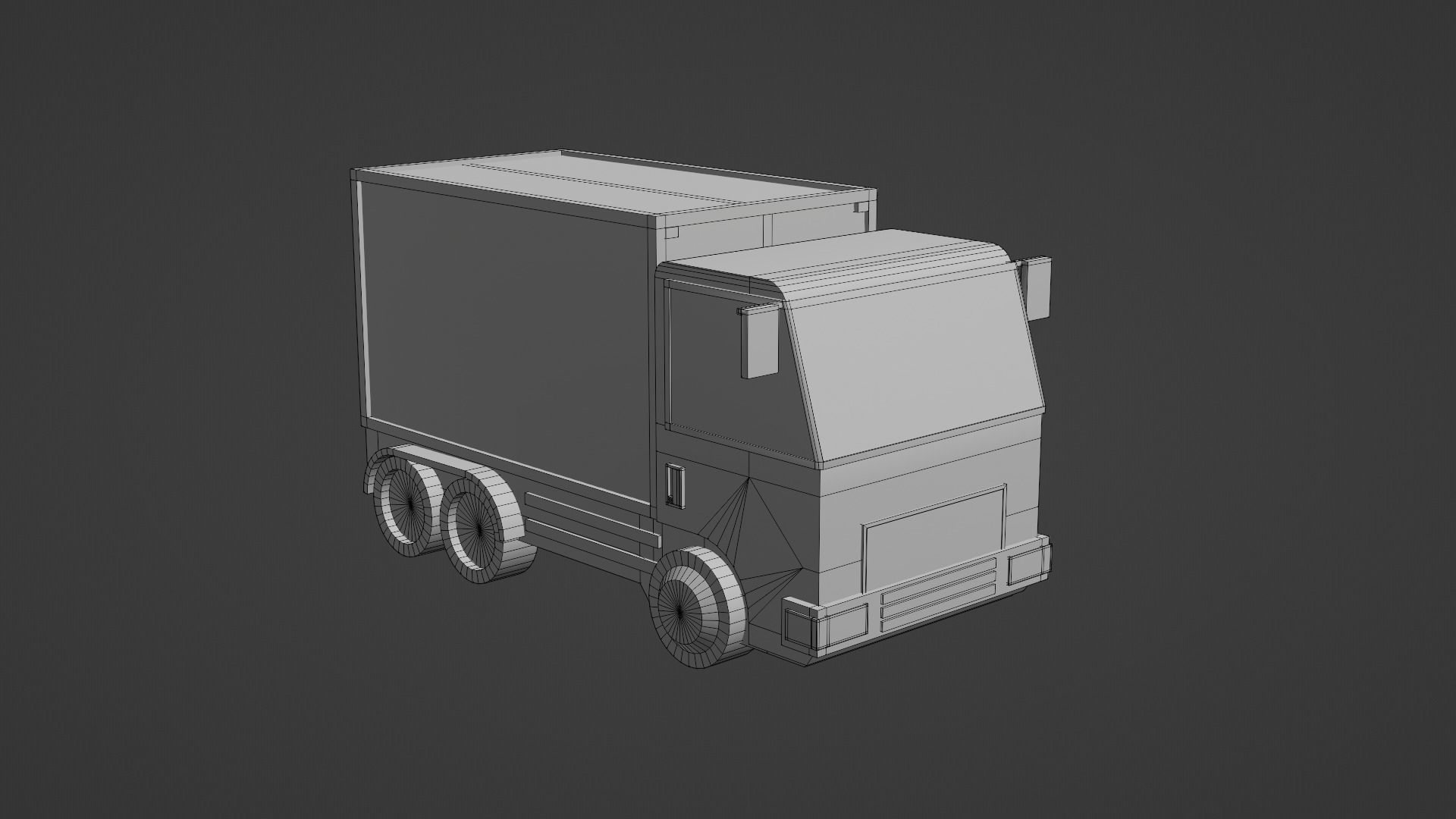 Box Truck Low-poly 3D model_12