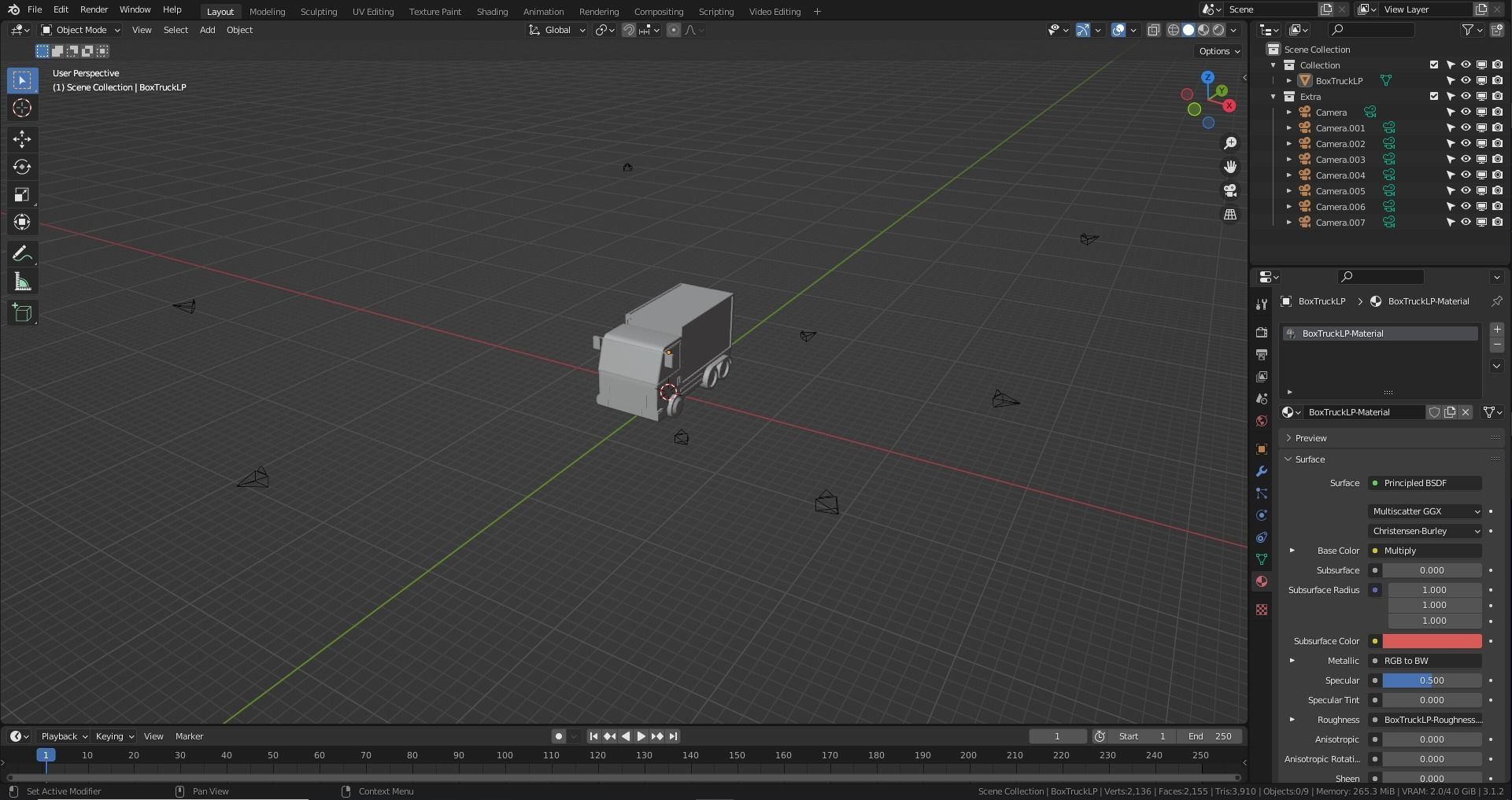 Box Truck Low-poly 3D model_18