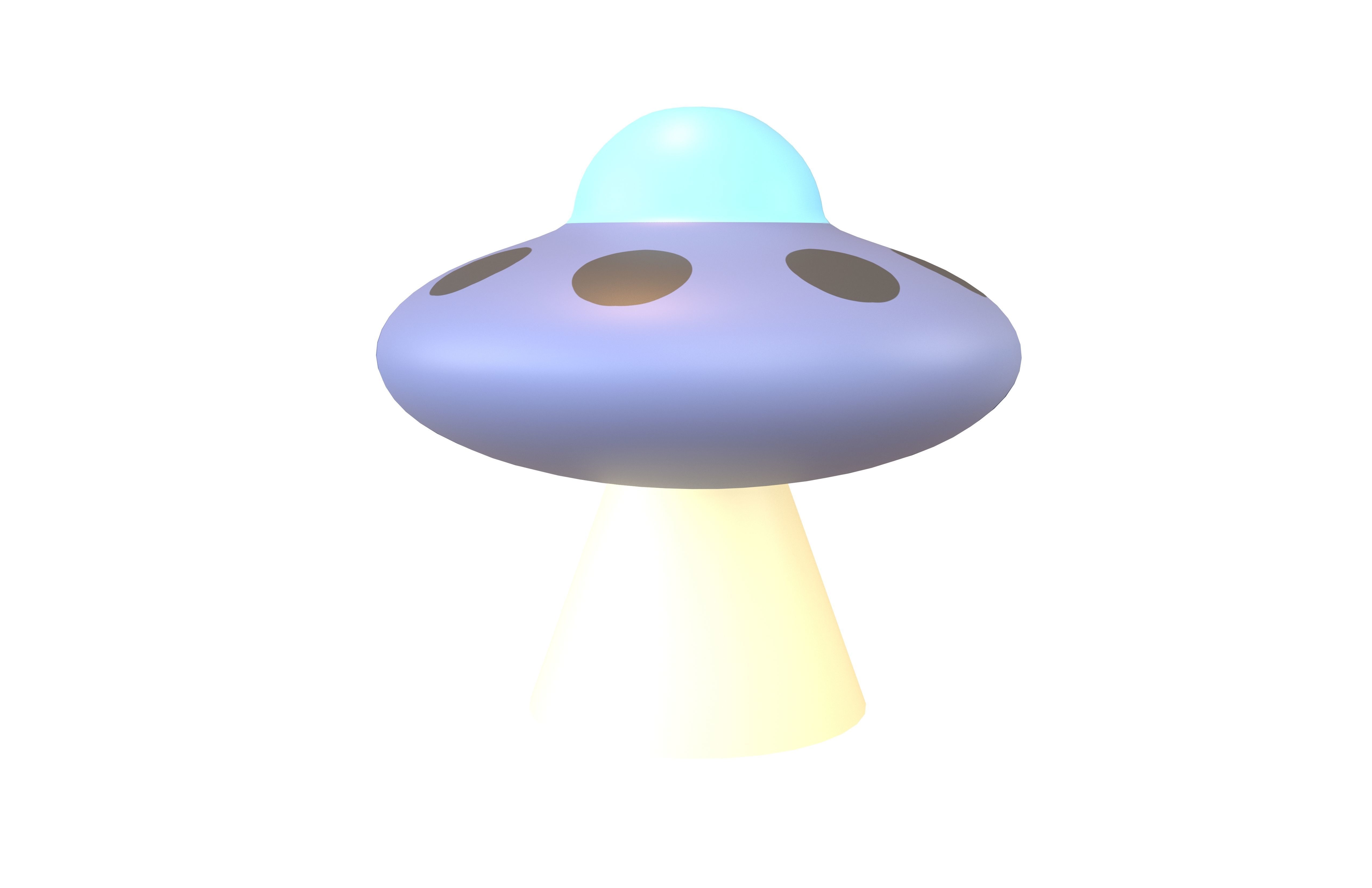 UFO Icon v1 001 Low-poly 3D model_1