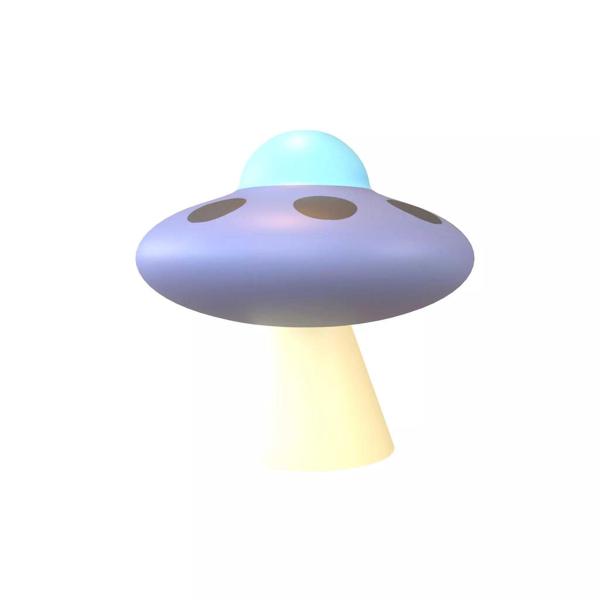 UFO Icon v1 001 Low-poly 3D model_0