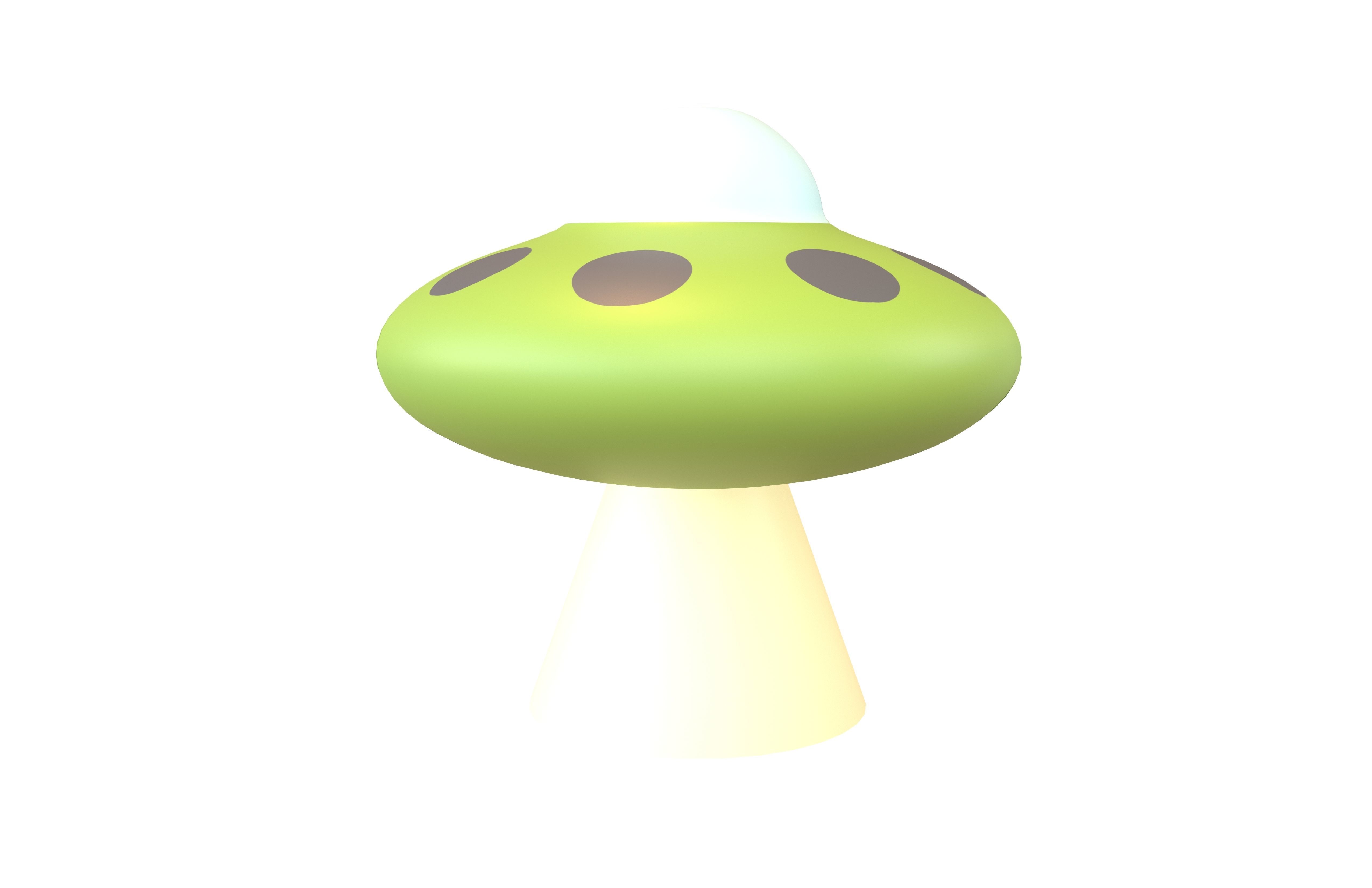 UFO Icon v1 002 Low-poly 3D model_1