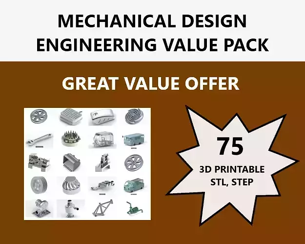 MECHANICAL DESIGN ENGINEERING VALUE PACK 3D Model Collection