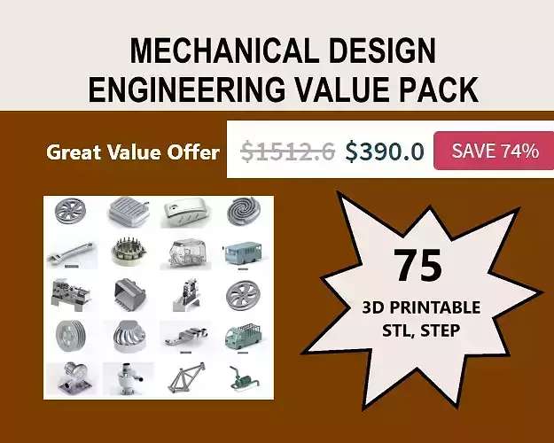 MECHANICAL DESIGN ENGINEERING VALUE PACK 3D Model Collection