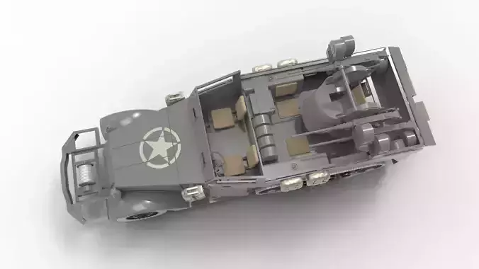  M16 half track 3D print model