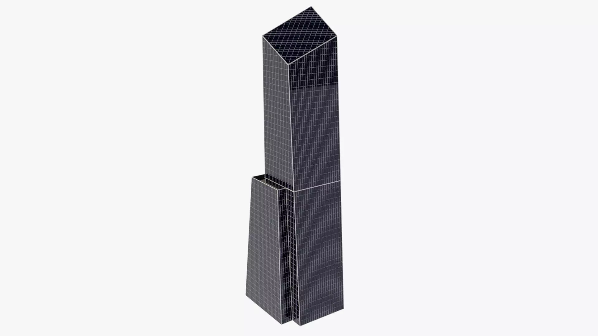 Buildings City 2 Low-poly 3D model_0
