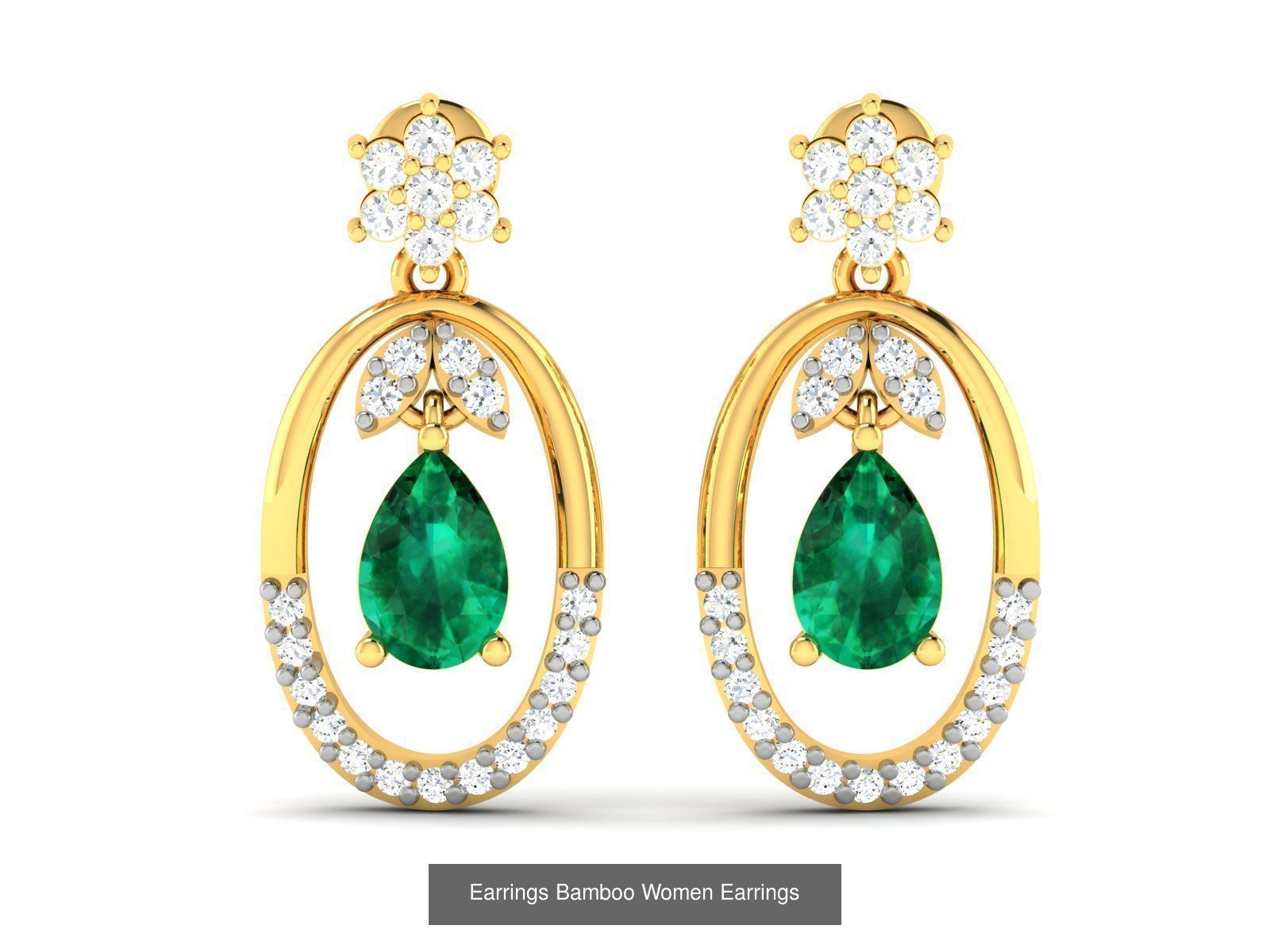 125 Drops Earrings 3dm STL FBX OBJ Detail Bulk Collection _113