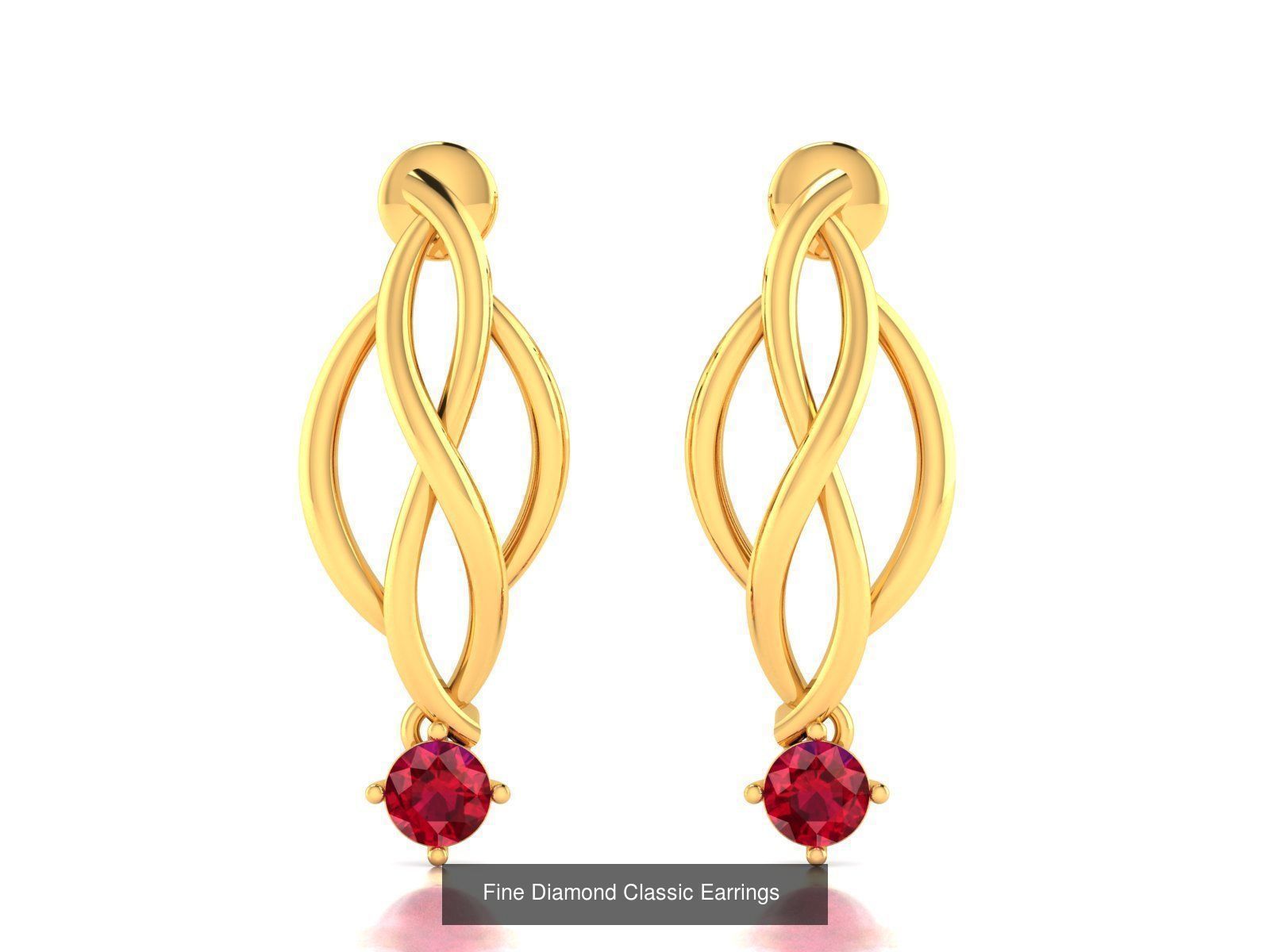 125 Drops Earrings 3dm STL FBX OBJ Detail Bulk Collection _73