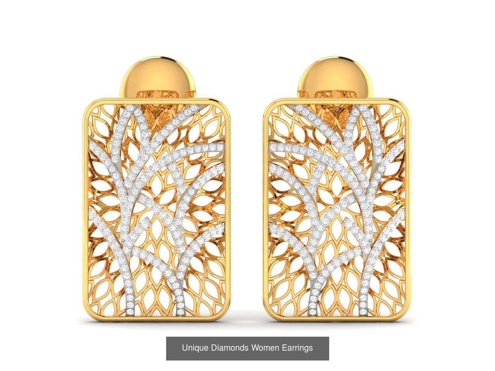 125 Drops Earrings 3dm STL FBX OBJ Detail Bulk Collection _49