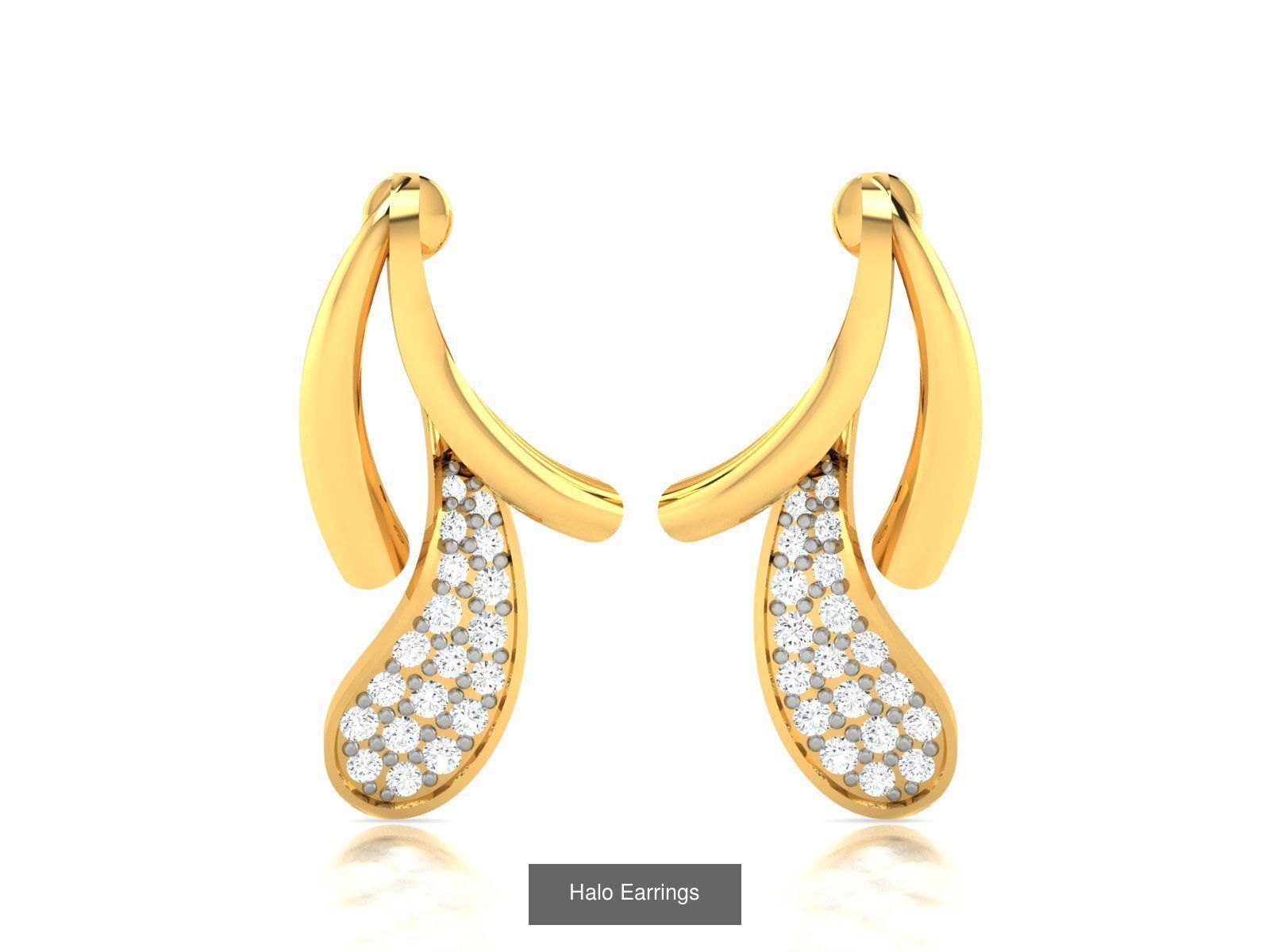 125 Drops Earrings 3dm STL FBX OBJ Detail Bulk Collection _63