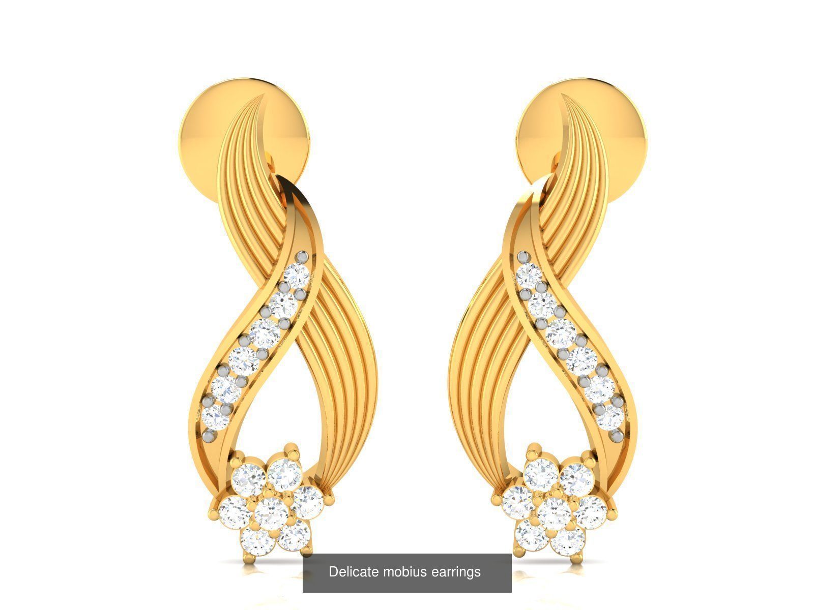 125 Drops Earrings 3dm STL FBX OBJ Detail Bulk Collection _83