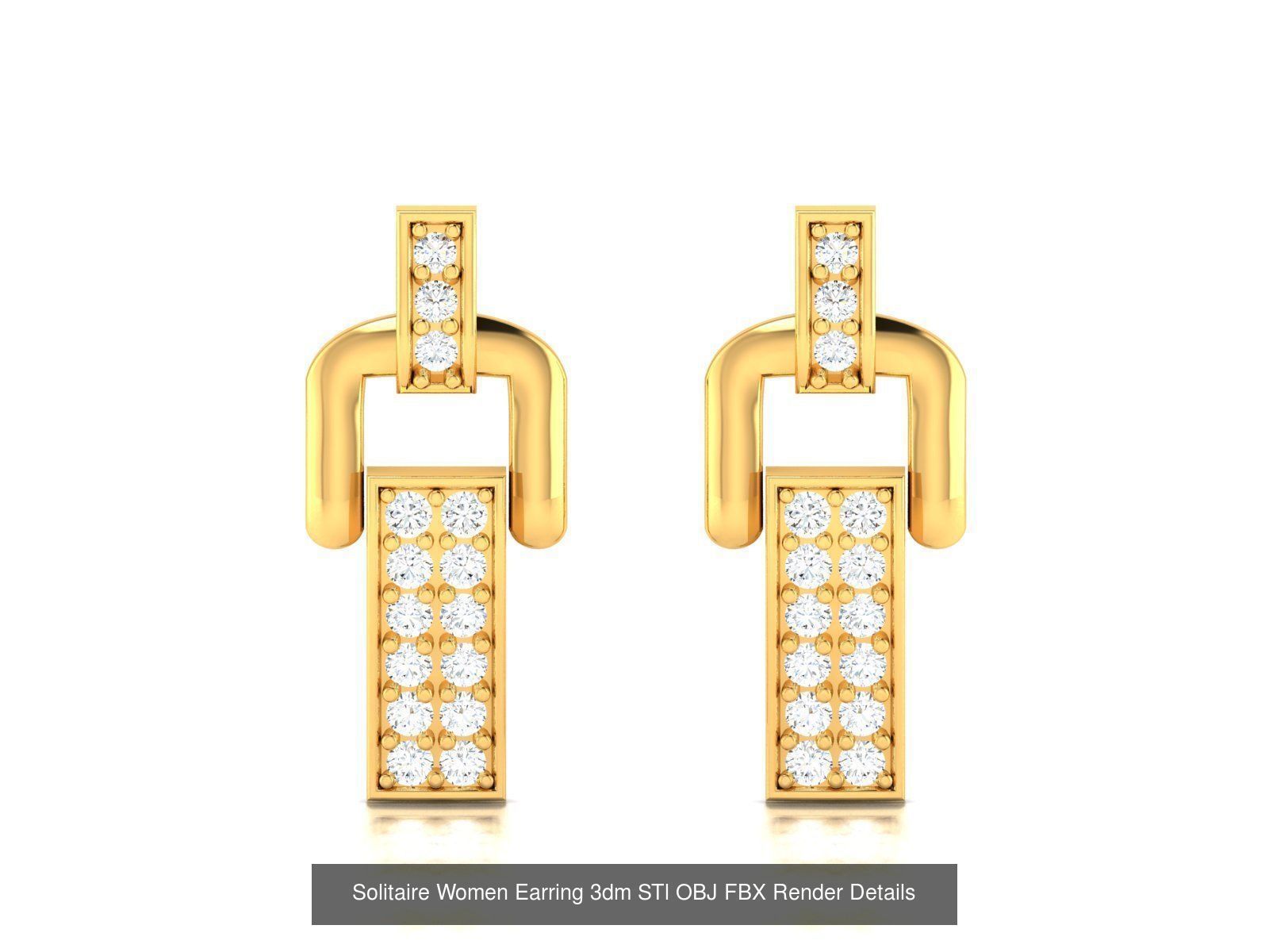 125 Drops Earrings 3dm STL FBX OBJ Detail Bulk Collection _156