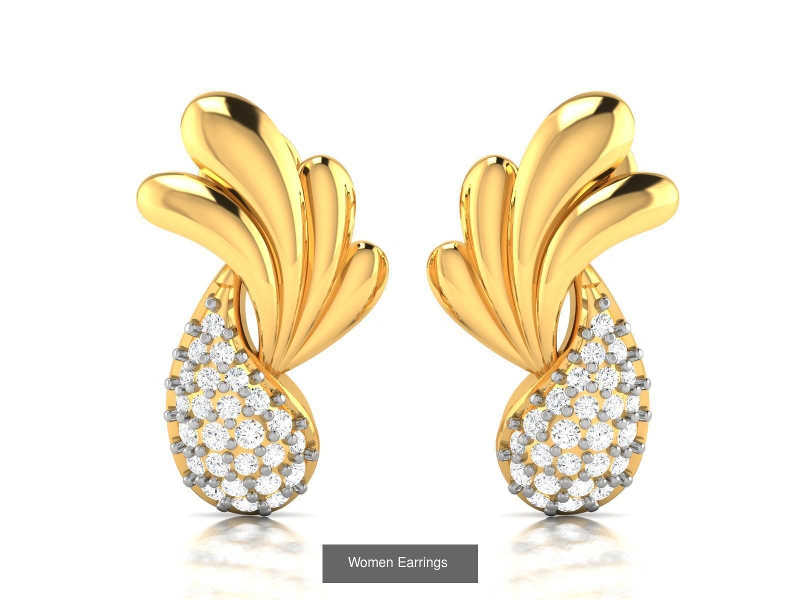 125 Drops Earrings 3dm STL FBX OBJ Detail Bulk Collection _65