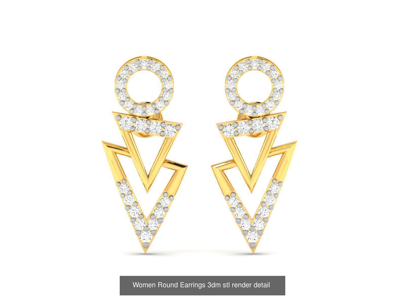 125 Drops Earrings 3dm STL FBX OBJ Detail Bulk Collection _116