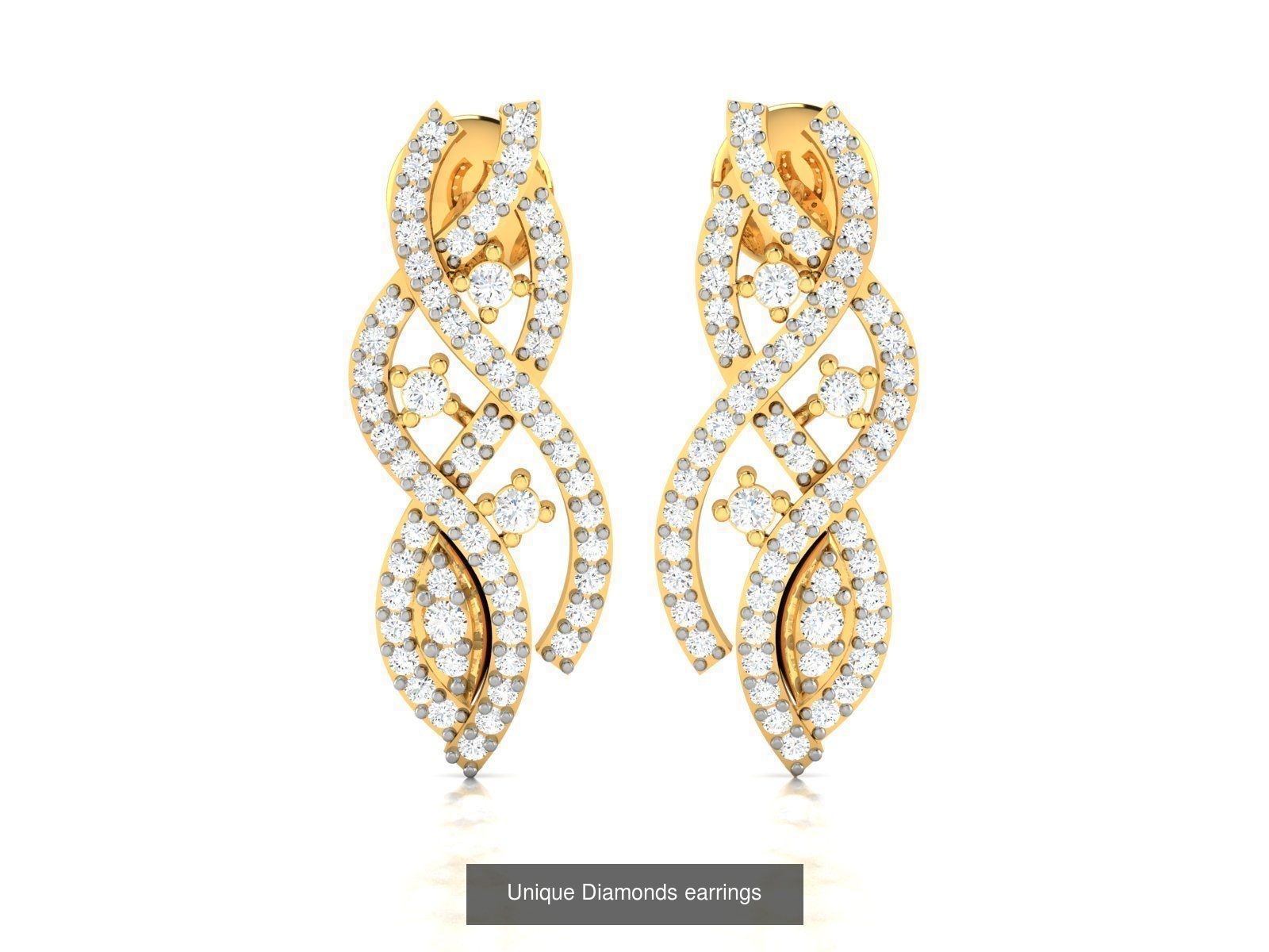 125 Drops Earrings 3dm STL FBX OBJ Detail Bulk Collection _38