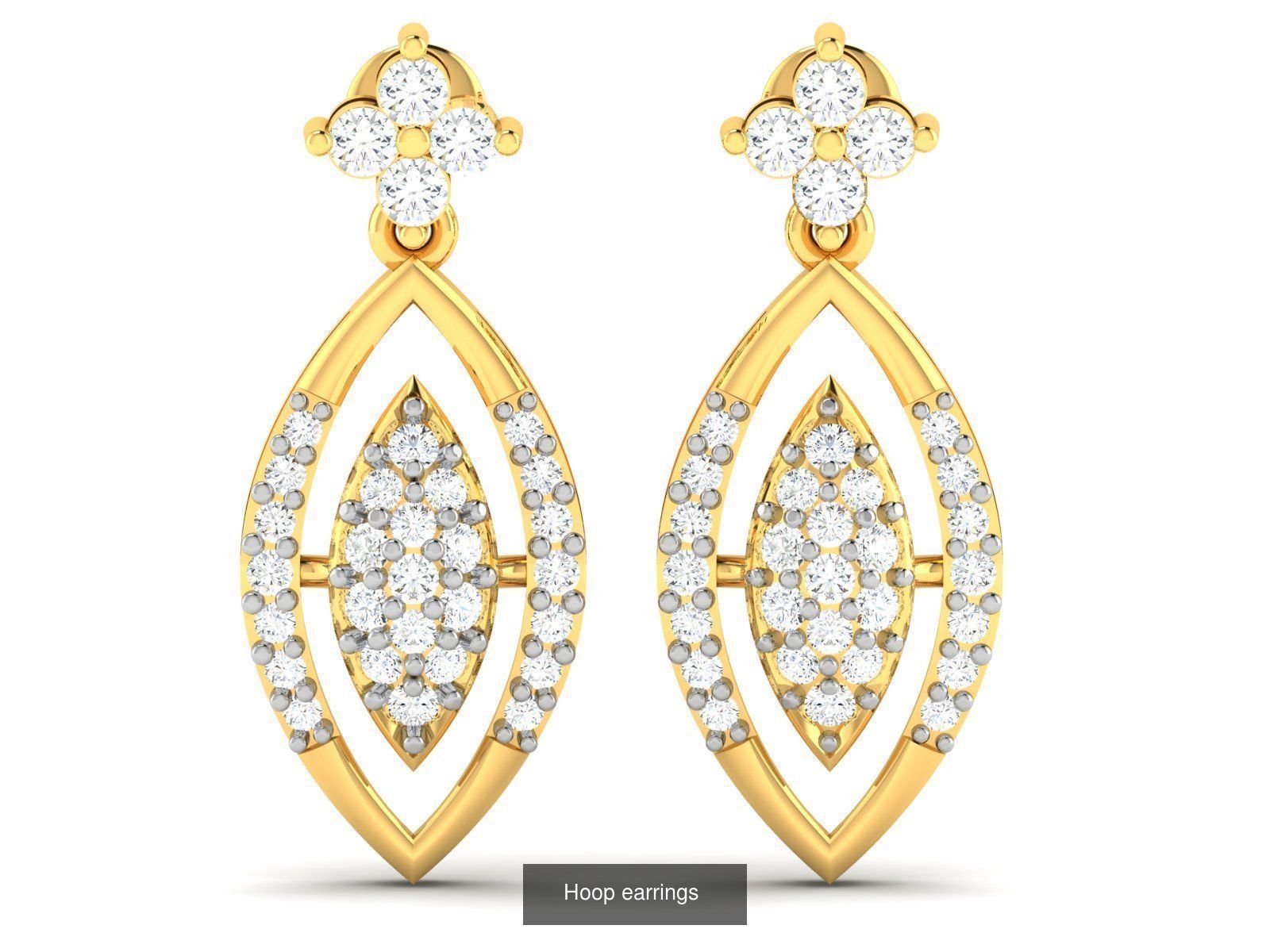 125 Drops Earrings 3dm STL FBX OBJ Detail Bulk Collection _102