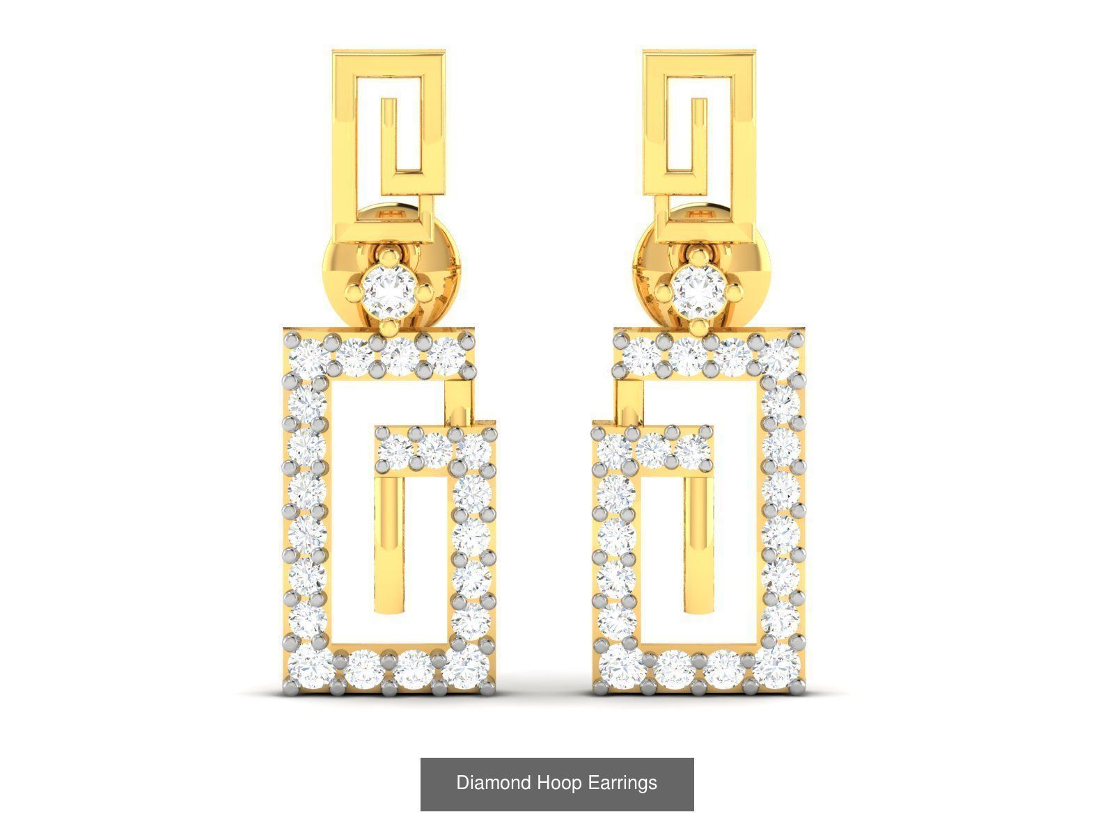 125 Drops Earrings 3dm STL FBX OBJ Detail Bulk Collection _105