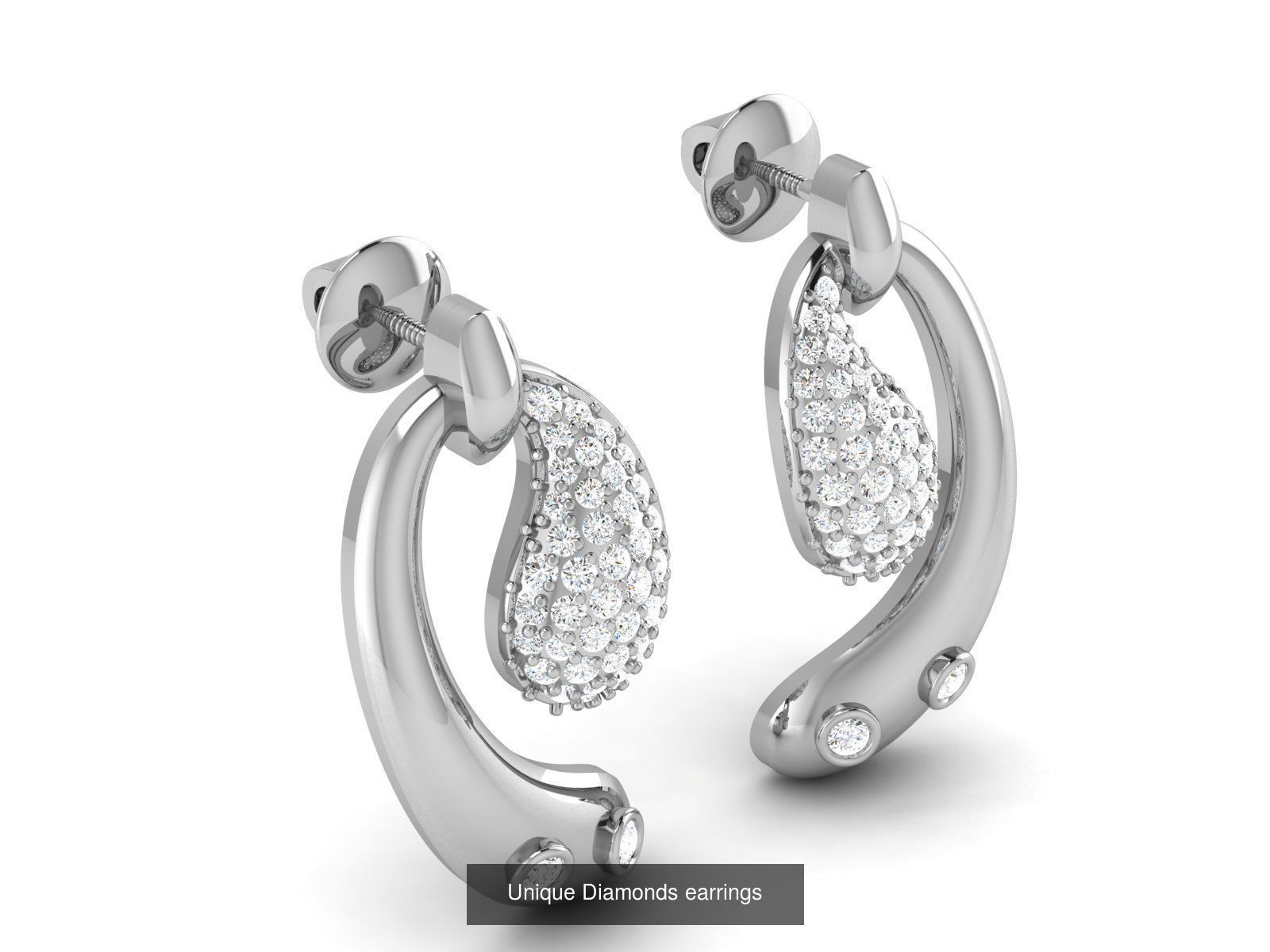 125 Drops Earrings 3dm STL FBX OBJ Detail Bulk Collection _48