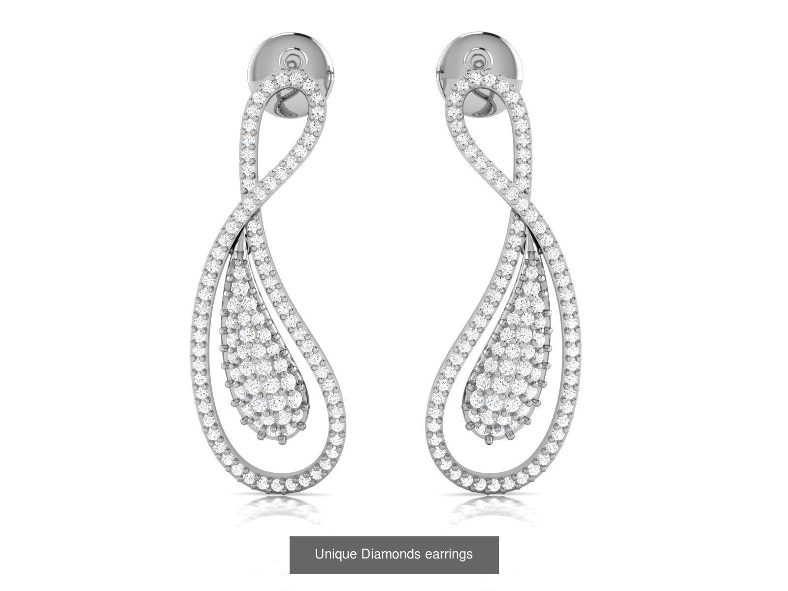 125 Drops Earrings 3dm STL FBX OBJ Detail Bulk Collection _42