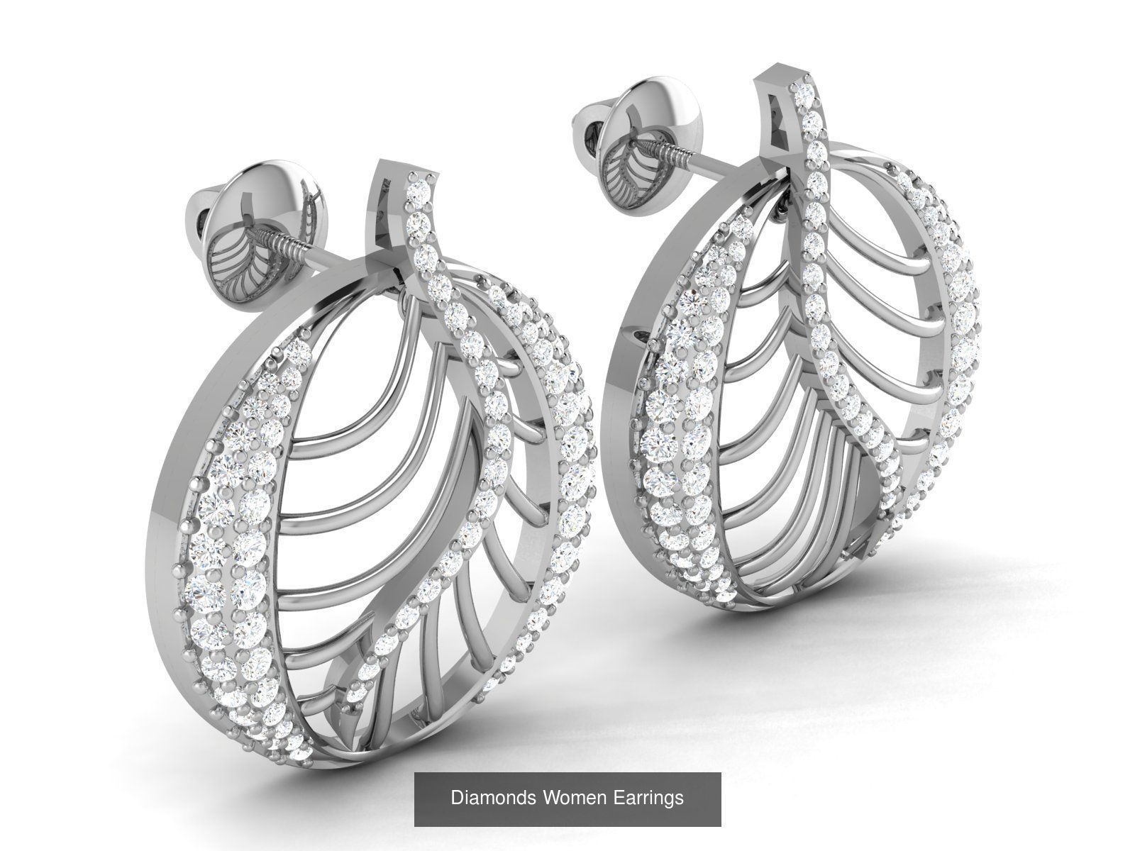 125 Drops Earrings 3dm STL FBX OBJ Detail Bulk Collection _58