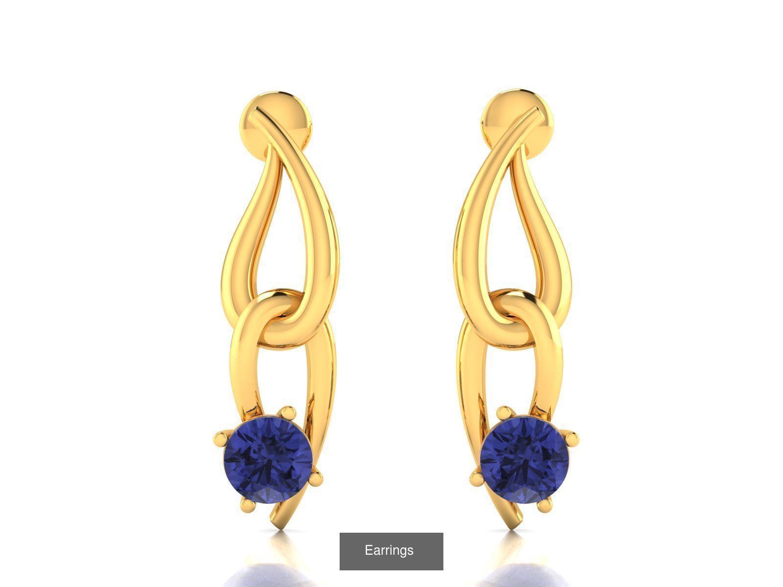 125 Drops Earrings 3dm STL FBX OBJ Detail Bulk Collection _74