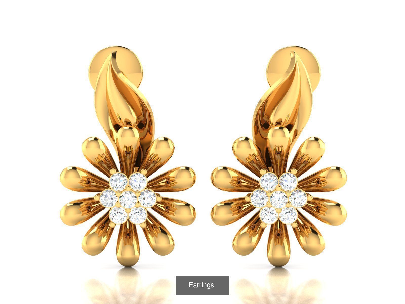 125 Drops Earrings 3dm STL FBX OBJ Detail Bulk Collection _82