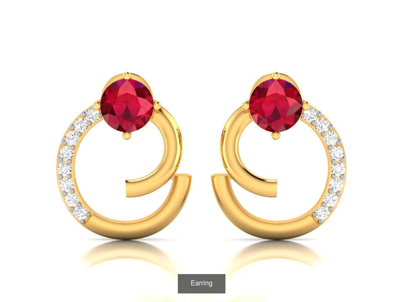 125 Drops Earrings 3dm STL FBX OBJ Detail Bulk Collection _85