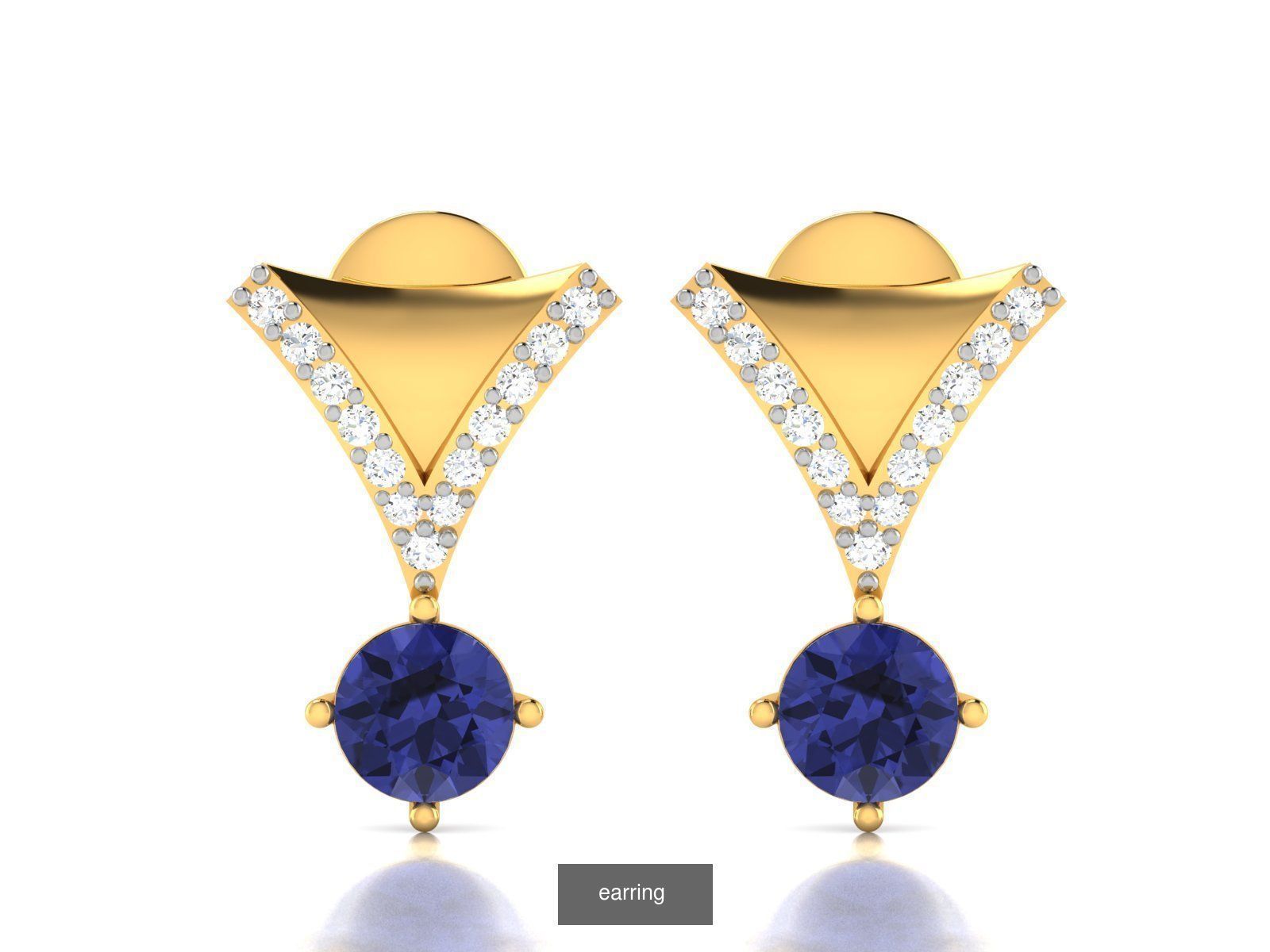 125 Drops Earrings 3dm STL FBX OBJ Detail Bulk Collection _78