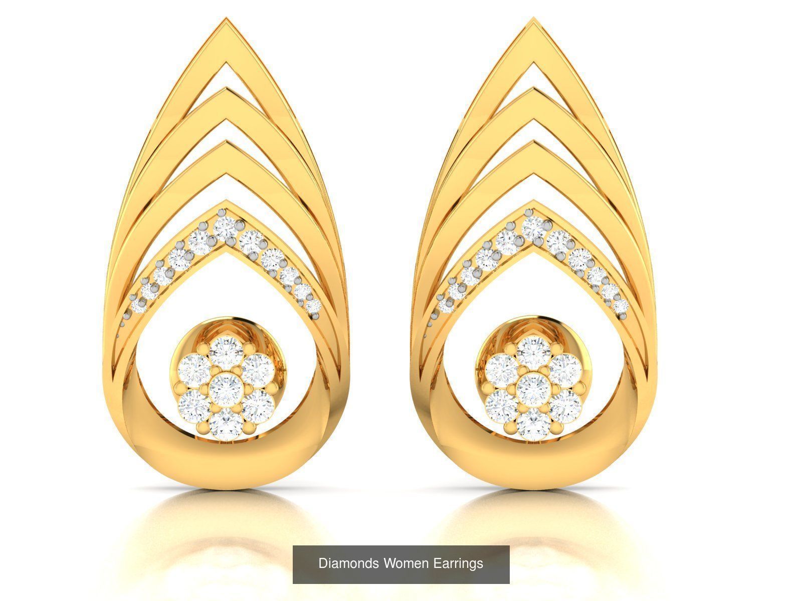 125 Drops Earrings 3dm STL FBX OBJ Detail Bulk Collection _57