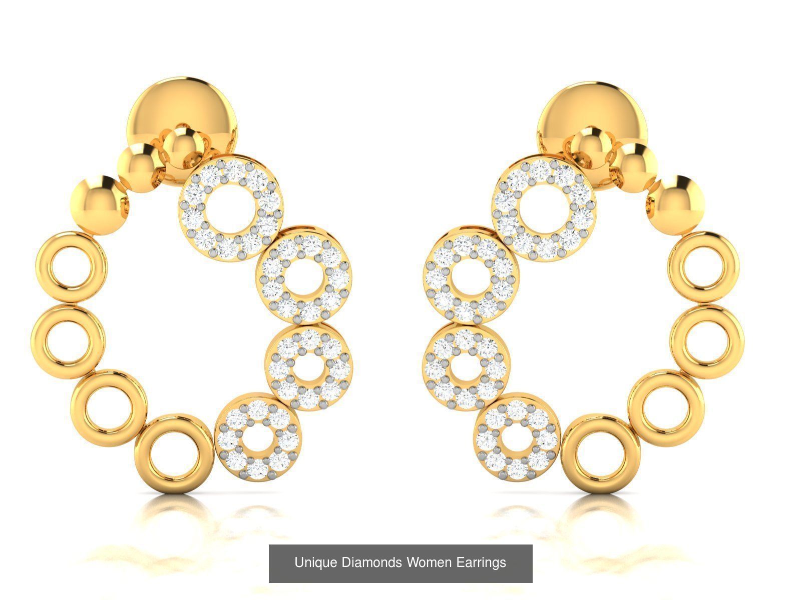 125 Drops Earrings 3dm STL FBX OBJ Detail Bulk Collection _51