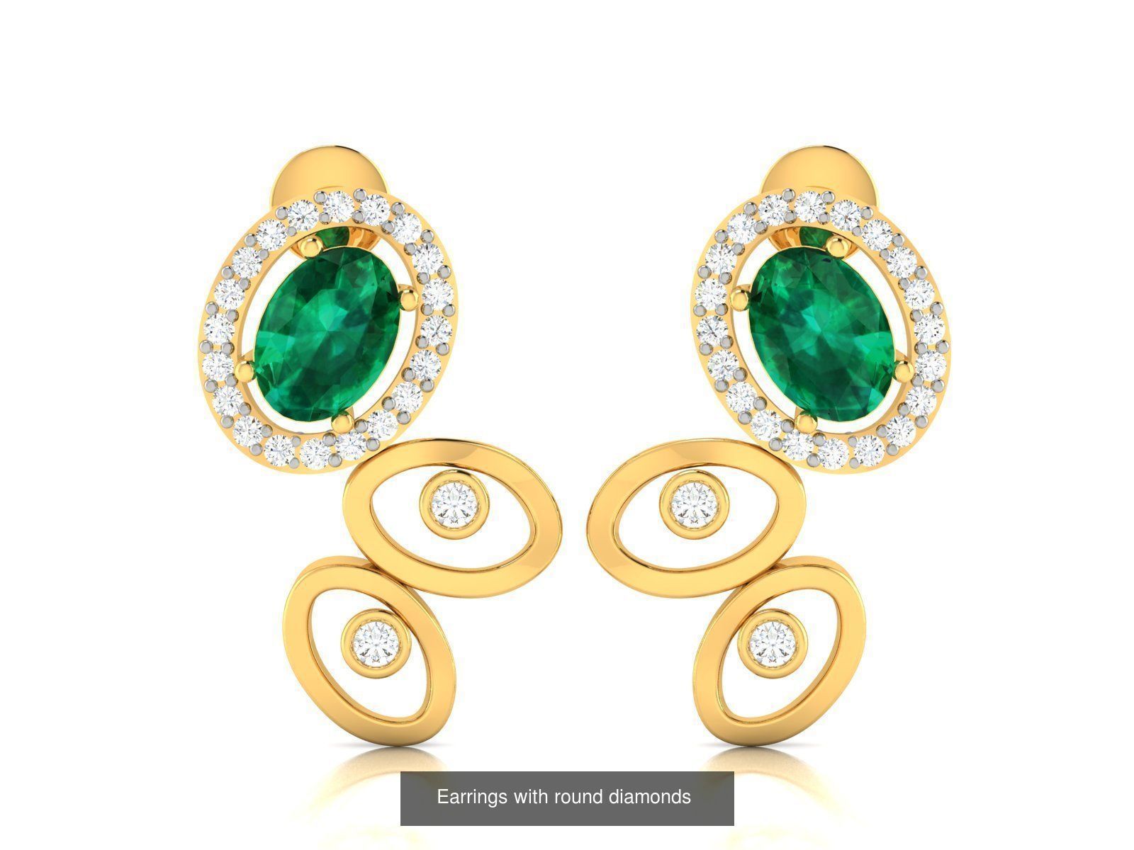 125 Drops Earrings 3dm STL FBX OBJ Detail Bulk Collection _87