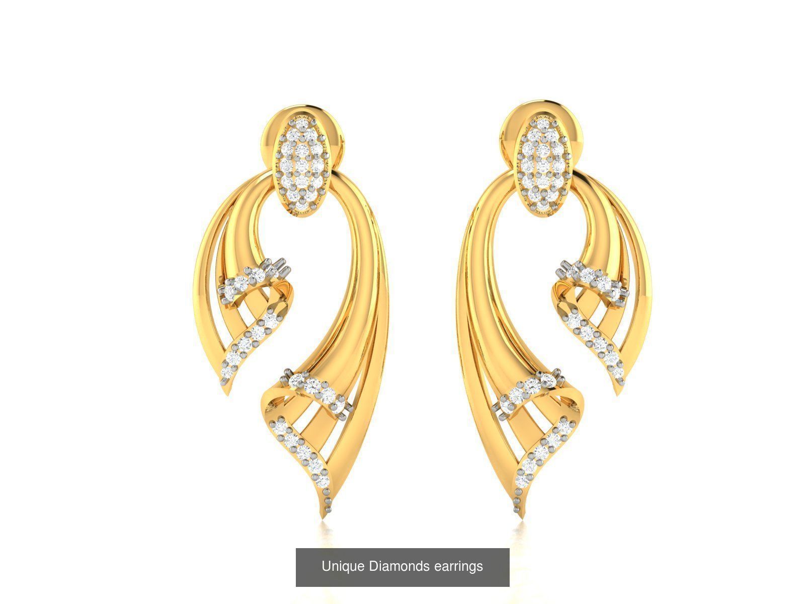 125 Drops Earrings 3dm STL FBX OBJ Detail Bulk Collection _44