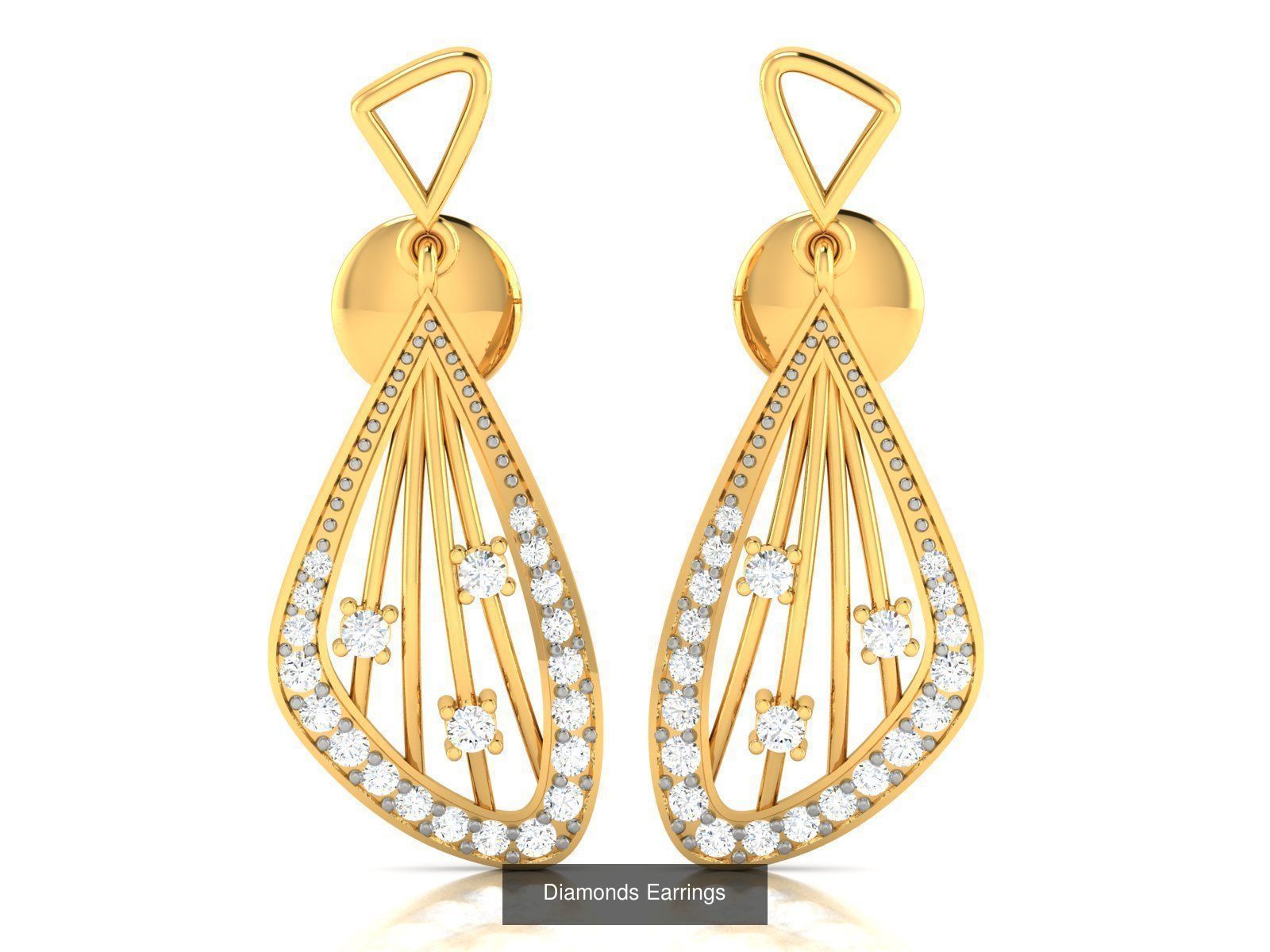 125 Drops Earrings 3dm STL FBX OBJ Detail Bulk Collection _46