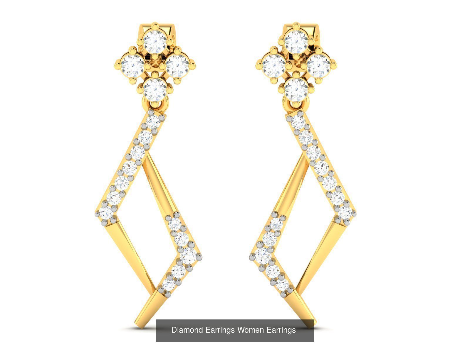 125 Drops Earrings 3dm STL FBX OBJ Detail Bulk Collection _91