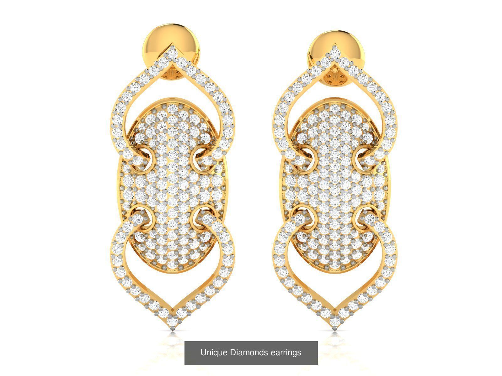 125 Drops Earrings 3dm STL FBX OBJ Detail Bulk Collection _41