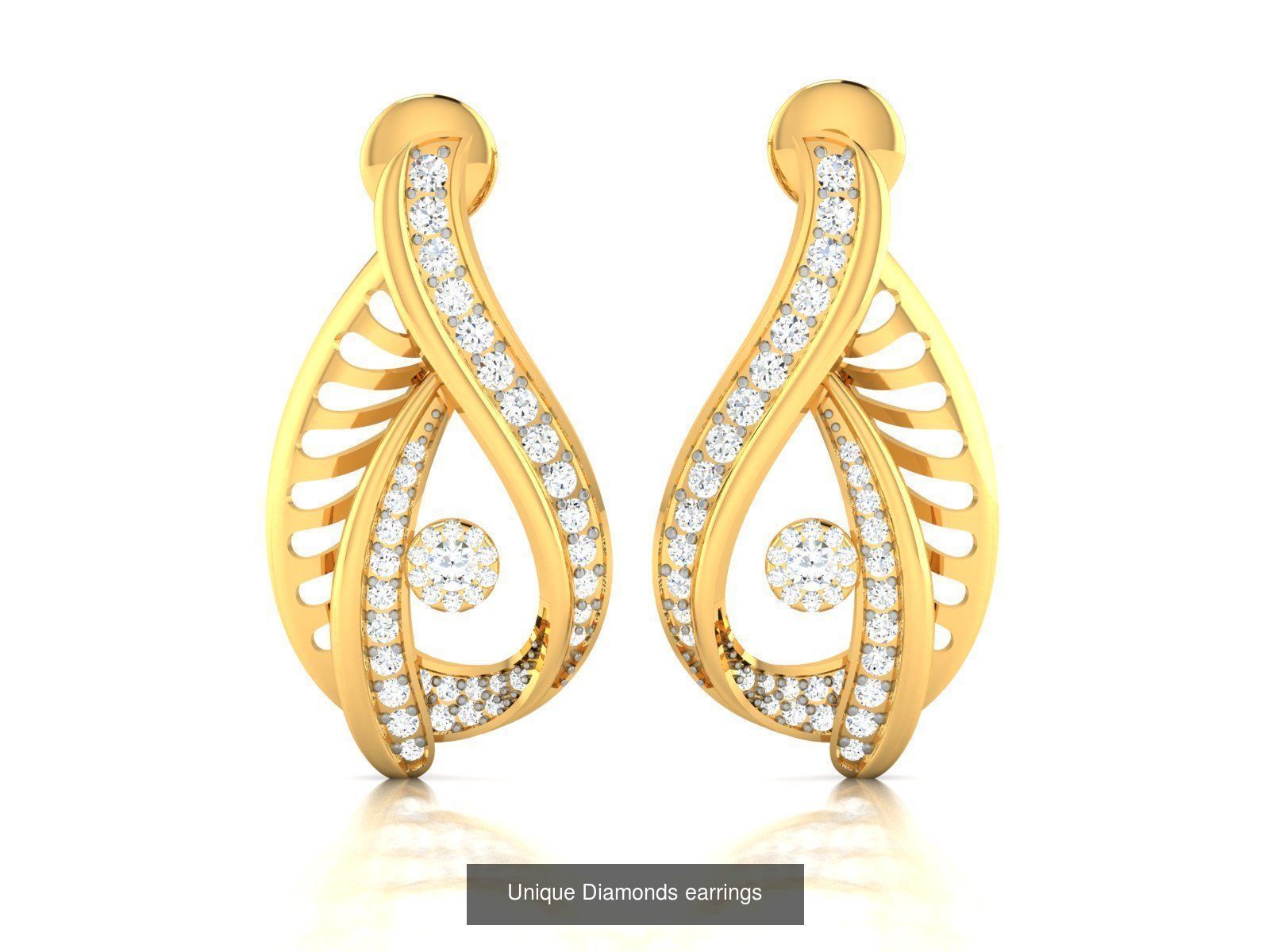 125 Drops Earrings 3dm STL FBX OBJ Detail Bulk Collection _39