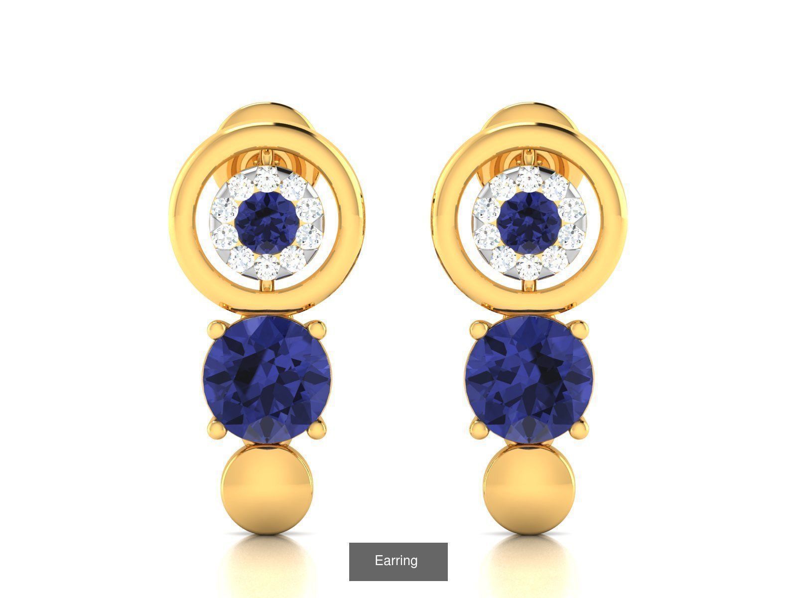 125 Drops Earrings 3dm STL FBX OBJ Detail Bulk Collection _76