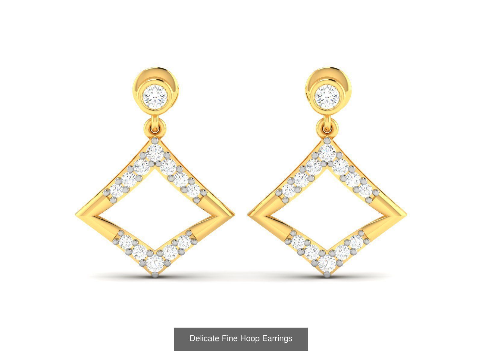 125 Drops Earrings 3dm STL FBX OBJ Detail Bulk Collection _115