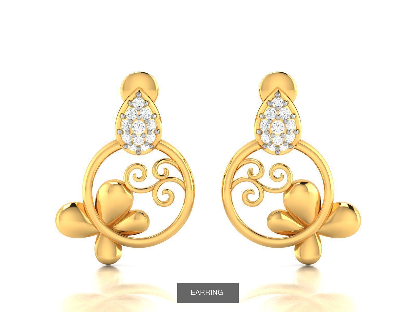 125 Drops Earrings 3dm STL FBX OBJ Detail Bulk Collection _67