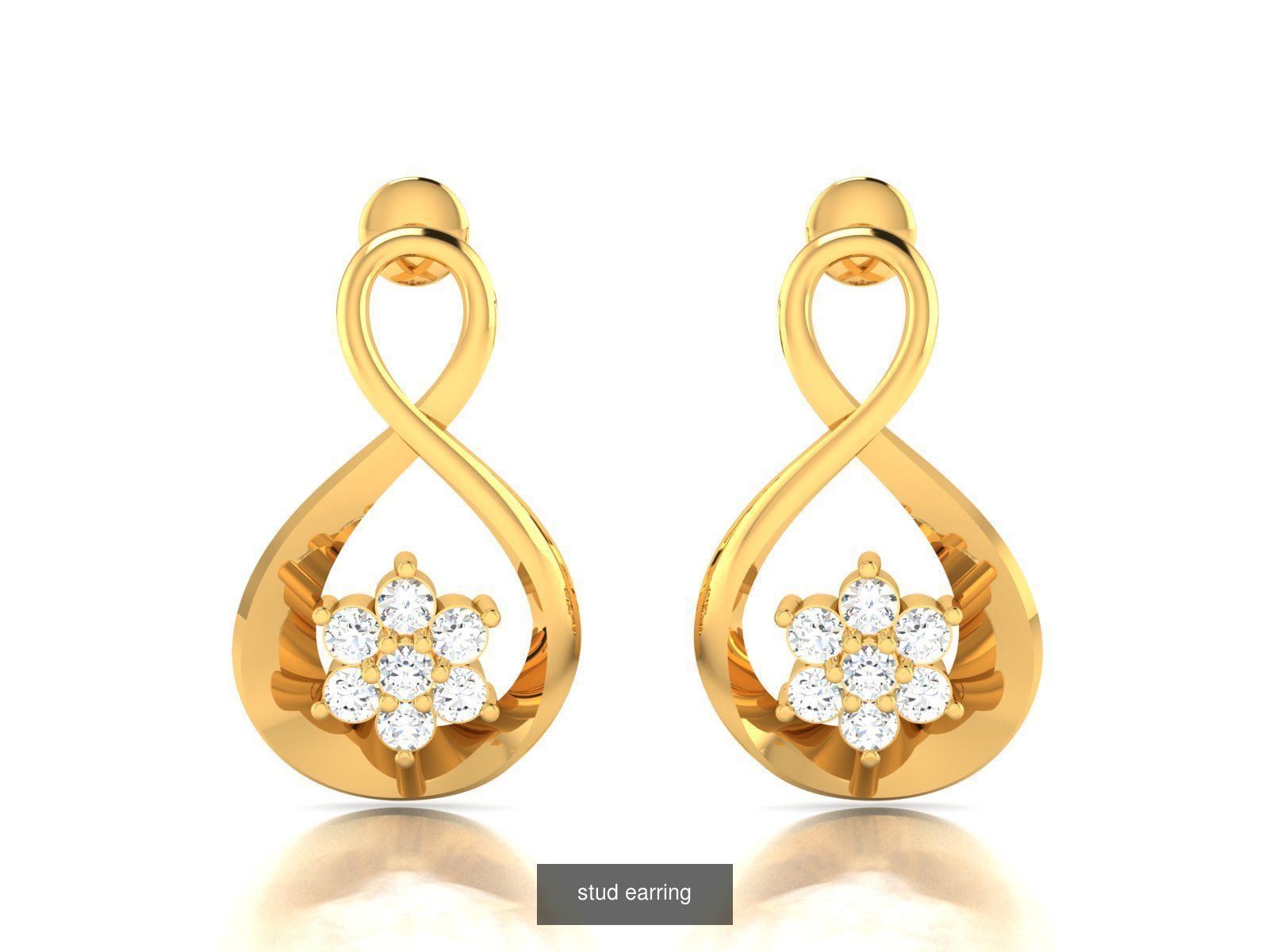 125 Drops Earrings 3dm STL FBX OBJ Detail Bulk Collection _70