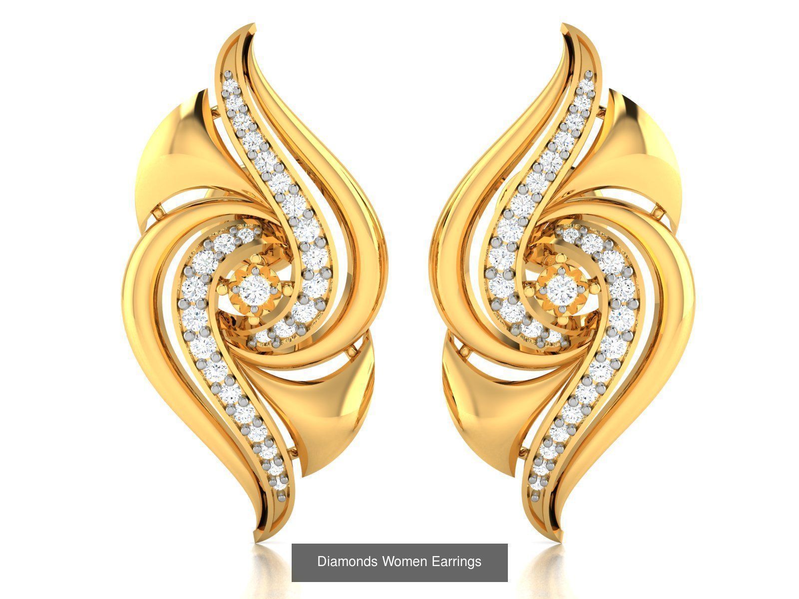 125 Drops Earrings 3dm STL FBX OBJ Detail Bulk Collection _59